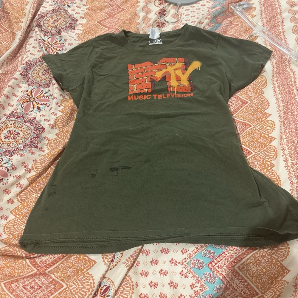 MTV Olive Green Tee